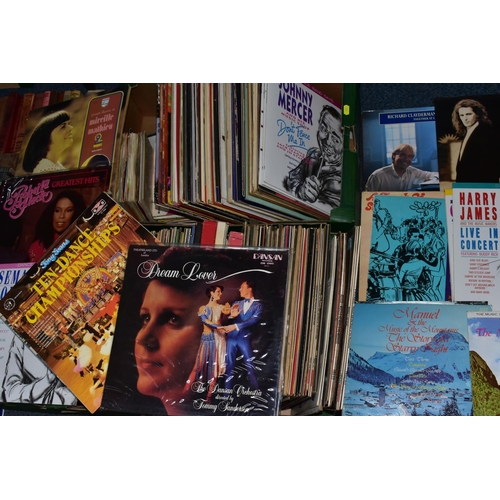 504 - BOOKS & RECORDS, five boxes comprising two boxes of over 200 LP records and singles, mostly from cla... 