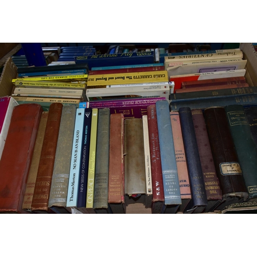 506 - BOOKS, six boxes containing approximately 210-220 titles in hardback and paperback formats, subjects... 