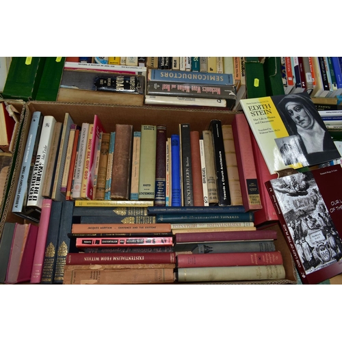 509 - BOOKS, six boxes containing approximately 200 - 210 titles in hardback and paperback format, subject... 