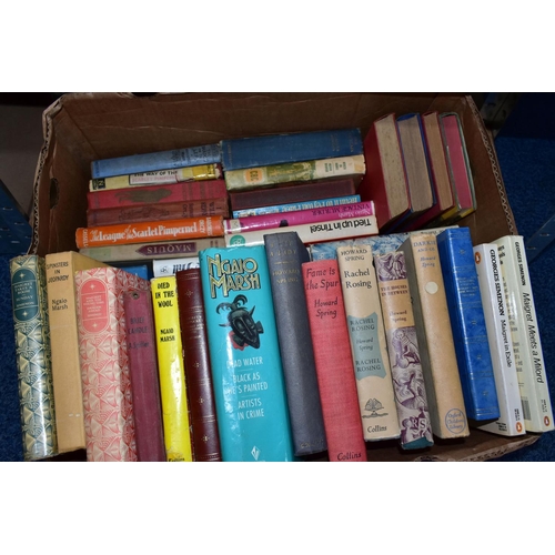 512 - BOOKS, six boxes containing approximately 240-260 titles in hardback and paperback formats, subjects... 