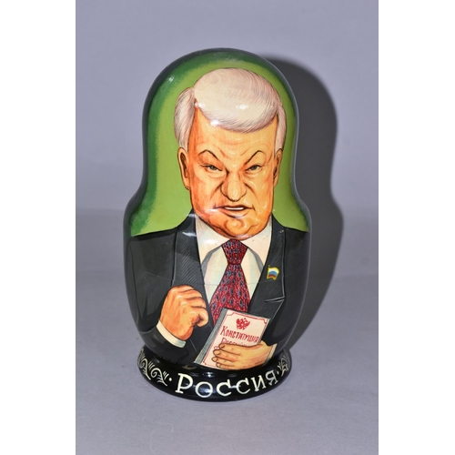 413 - SIX BOXES AND LOOSE METALWARES AND SUNDRY ITEMS, to include a set of ten Russian leader nesting doll... 