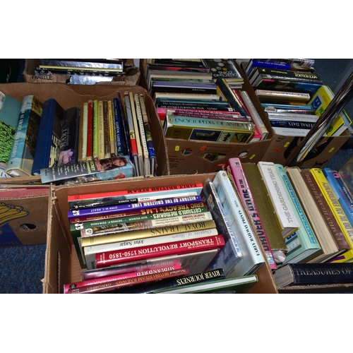 426 - SIX BOXES OF BOOKS, MOSTLY IN HARDBACK FORMAT, subjects include antique reference books - spoons, si... 