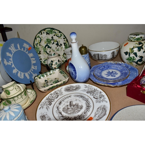 439 - A GROUP OF CERAMICS, thirty five pieces to include a Poole Pottery hand painted charger diameter 31c... 