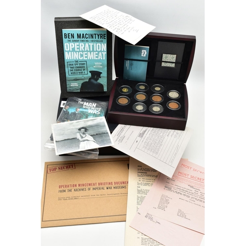 98 - A BOXED 'OPERATION MINCE MEAT' 75TH ANNIVERSARY SET, black outer packaging box, contains a small woo... 