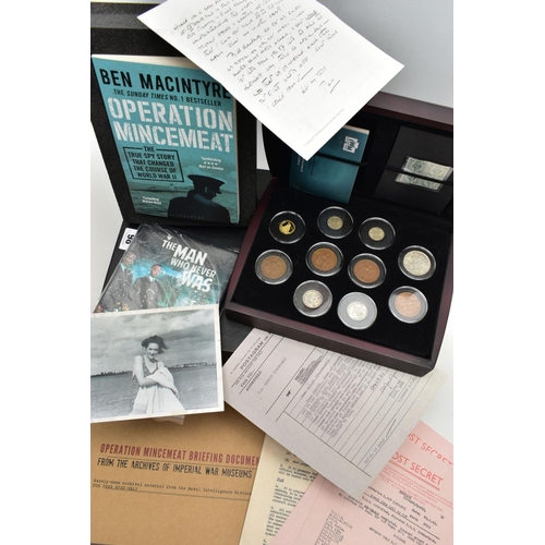 98 - A BOXED 'OPERATION MINCE MEAT' 75TH ANNIVERSARY SET, black outer packaging box, contains a small woo... 