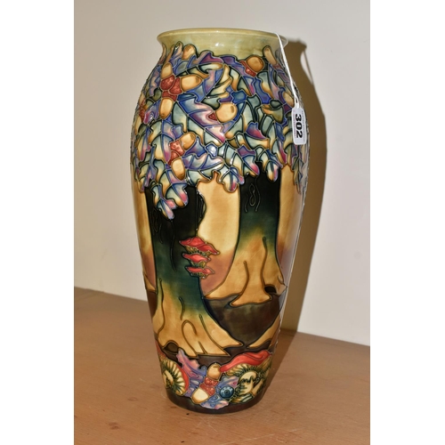 302 - A MOORCROFT KNIGHTWOOD PATTERN VASE, designed by Rachel Bishop for the 1998 catalogue, impressed and... 