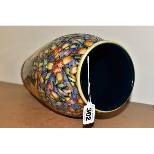 302 - A MOORCROFT KNIGHTWOOD PATTERN VASE, designed by Rachel Bishop for the 1998 catalogue, impressed and... 