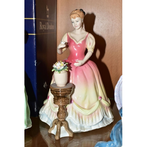 340 - FOUR ROYAL DOULTON FIGURINES, comprising boxed Amy HN3316, a special edition produced in 1991 only, ... 