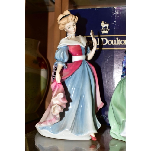 340 - FOUR ROYAL DOULTON FIGURINES, comprising boxed Amy HN3316, a special edition produced in 1991 only, ... 