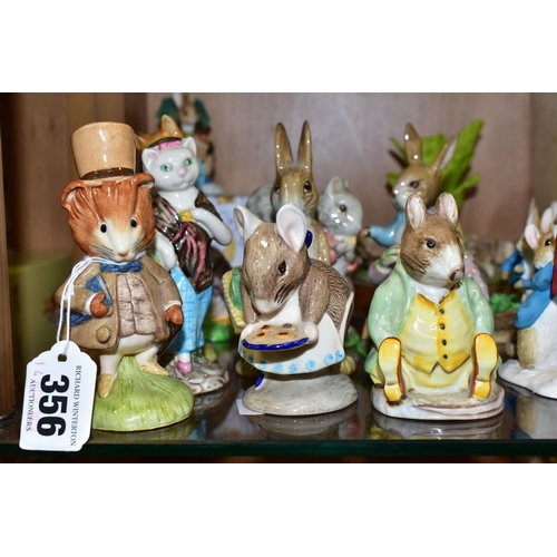 356 - A GROUP OF BESWICK AND OTHER BEATRIX POTTER FIGURES, comprising Beswick: Amiable Guinea-Pig style tw... 