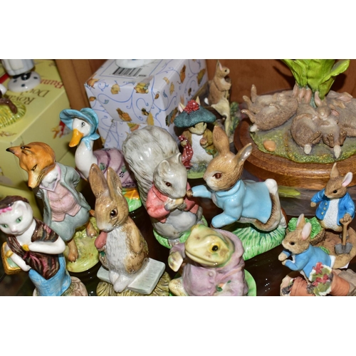 356 - A GROUP OF BESWICK AND OTHER BEATRIX POTTER FIGURES, comprising Beswick: Amiable Guinea-Pig style tw... 