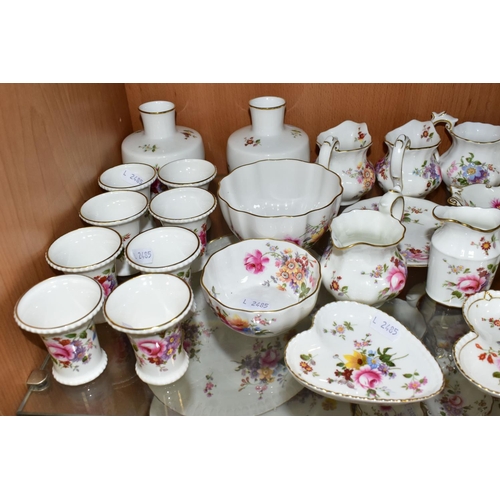 370 - A QUANTITY OF ROYAL CROWN DERBY 'DERBY POSIES' PATTERN GIFT WARE, comprising jugs, preserve pots, pi... 