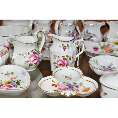 370 - A QUANTITY OF ROYAL CROWN DERBY 'DERBY POSIES' PATTERN GIFT WARE, comprising jugs, preserve pots, pi... 