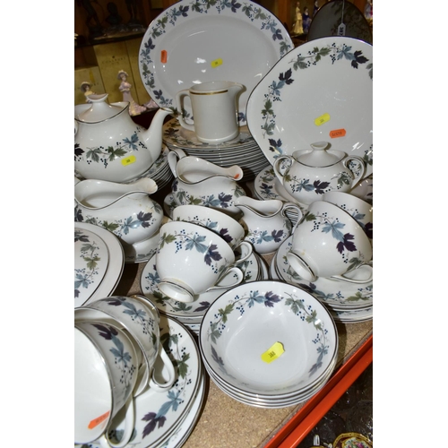 388 - A QUANTITY OF ROYAL DOULTON TEA AND DINNER WARES ETC, to include Burgandy TC1001 pattern part dinner... 