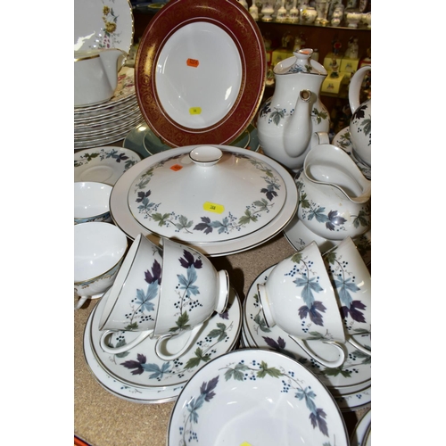 388 - A QUANTITY OF ROYAL DOULTON TEA AND DINNER WARES ETC, to include Burgandy TC1001 pattern part dinner... 