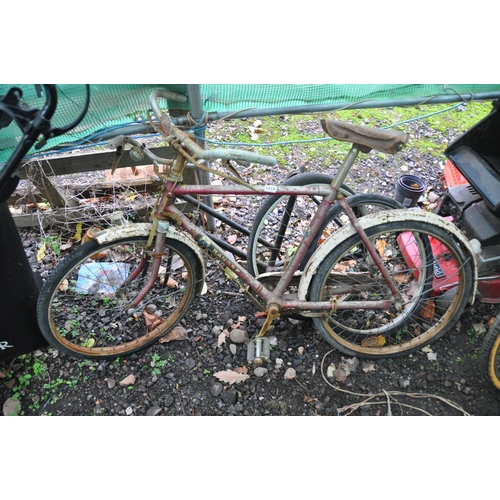 1014 - TWO VINTAGE CHILDS BIKES comprising of a Hercules Ranger and a BSA girls bike ( in parts) condition ... 