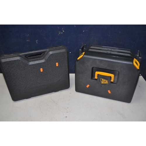 1055 - A ENERGER ENB465DRH ROTARY HAMMER in a case (PAT pass and working) along with a JCB drill bit and sc... 