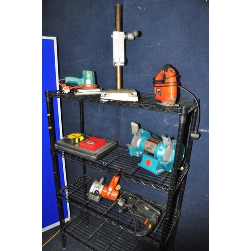 1105 - A SELECTION OF POWERTOOLS to include a Black and Decker KS400E jigsaw, Black and Decker KD355RE dril... 