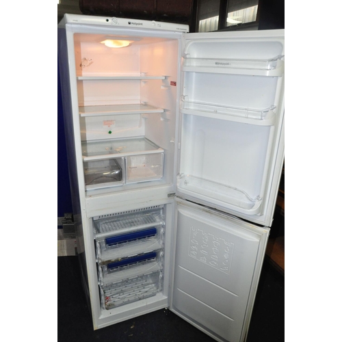 1110 - A HOTPOINT FFA52P TALL FRIDGE FREEZER measuring width 54cm x depth 56cm x height 174cm (PAT pass and... 