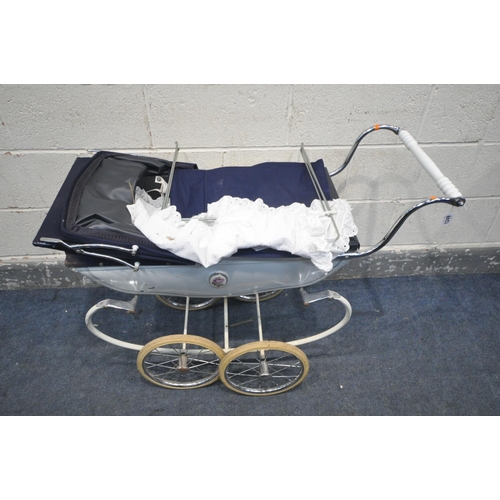 1249 - A SILVERCROSS WHITE ENAMEL PRAM