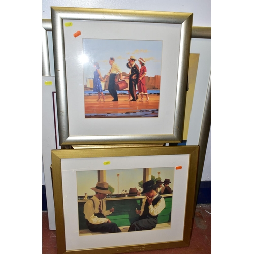 427 - A SMALL QUANTITY OF MODERN PRINTS TO INCLUDE JACK VETTRIANO, a Portland Gallery poster print 'Narcis... 