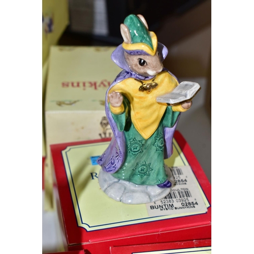 446 - NINE BOXED ROYAL DOULTON BUNNYKINS FIGURINES, comprising The Bunnykins Figure Of The Year 1998 'Seas... 