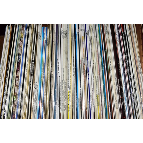 450 - NINE BOXES OF L.P AND 45RPM RECORDS, over one hundred and fifty L.P records from the 1960/1970's to ... 