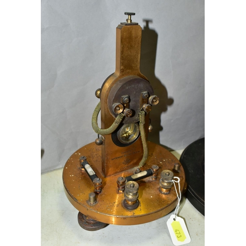 473 - TWO CAMBRIDGE SCIENTIFIC INSTRUMENTS, comprising a thermal galvanometer with gilt finish, and an int... 