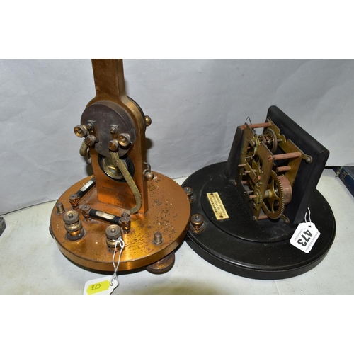 473 - TWO CAMBRIDGE SCIENTIFIC INSTRUMENTS, comprising a thermal galvanometer with gilt finish, and an int... 