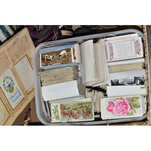 479 - SUNDRIES, one box containing a collection of Cigarette Cards to include complete, incomplete sets an... 