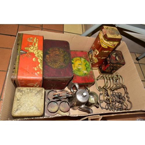 493 - THREE BOXES OF ASSORTED MANTEL CLOCKS AND SUNDRIES, to include two Victorian slate and marble mantel... 