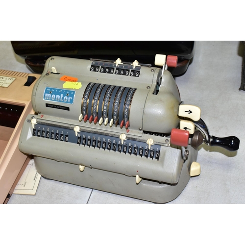 503 - OFFICE EQUIPMENT, an Everest model ST manual typewriter, made in Italy, a Lago Calc. Inc. electronic... 