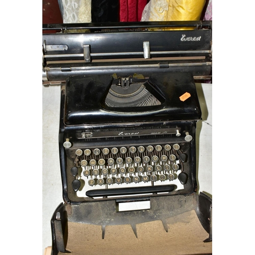 503 - OFFICE EQUIPMENT, an Everest model ST manual typewriter, made in Italy, a Lago Calc. Inc. electronic... 