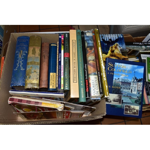 506 - THREE BOXES OF ASSORTED BOOKS, to include over fifty books, biographies, novels, general info, etc, ... 