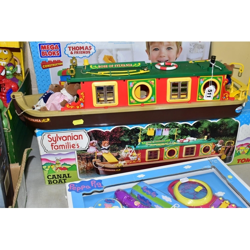 511 - A BOXED SYLVANIAM FAMILIES CANAL BOAT, 'Rose of Sylvania' No.3036, damage to rudder, contents not ch... 