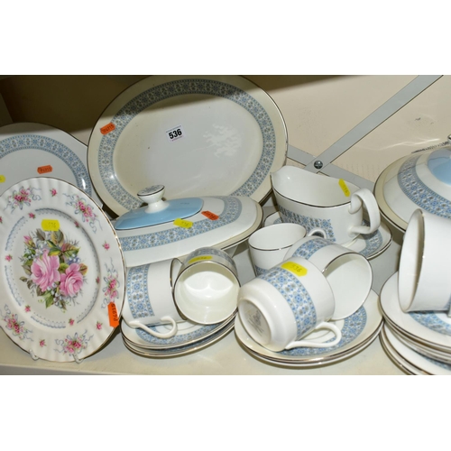 536 - ROYAL DOULTON DINNER WARES ETC, to include a 'Counterpoint' part dinner service to include teacups a... 