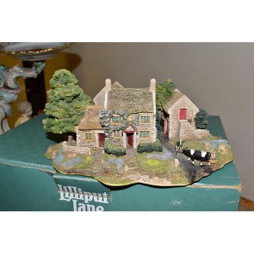 541 - FOUR LILLIPUT LANE SCULPTURES, comprising boxed Bluebell Farm from the  English collection North, Bo... 