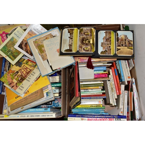 551 - FIVE BOXES OF ASSORTED BOOKS AND STAINLESS STEEL UTENSILS, one box containing a miscellaneous collec... 