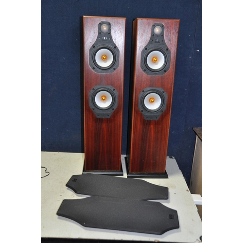 1119 - A PAIR OF MONITOR AUDIO SILVER 5i HI-FI SPEAKERS, in a rosewood effect case (condition:-some sun dis... 