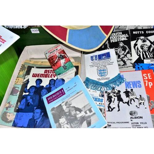 1225A - AN EXTENSIVE COLLECTION OF ASTON VILLA PROGRAMMES AND MEMORABILIA, home and away programmes from the... 