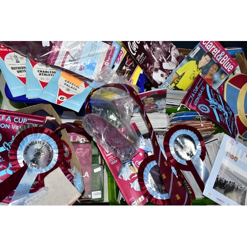 1225A - AN EXTENSIVE COLLECTION OF ASTON VILLA PROGRAMMES AND MEMORABILIA, home and away programmes from the... 