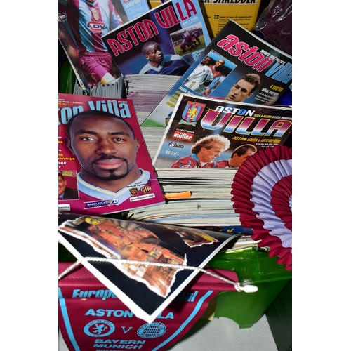 1225A - AN EXTENSIVE COLLECTION OF ASTON VILLA PROGRAMMES AND MEMORABILIA, home and away programmes from the... 