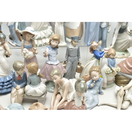 1067A - SIX LLADRO FIGURES, TWENTY SIX NAO FIGURES AND THREE OTHER SPANISH PORCELAIN FIGURES, the Lladro com... 