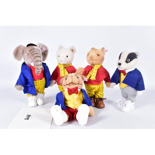 11 - A COLLECTION OF STEIFF LIMITED EDITION RUPERT THE BEAR AND HIS THREE FRIENDS FIGURES, comprising two... 