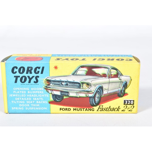 14 - TWO BOXED CORGI TOYS AMERICAN CARS, Buick Riviera, No.245, metallic gold body, red interior, spoked ... 