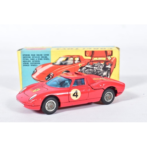 15 - THREE BOXED CORGI TOYS CARS, Volkswagen 1500 Karmann Ghia, No.239, cream body, red interior, complet... 