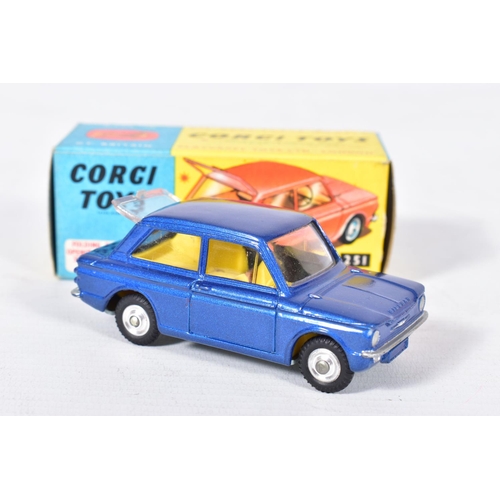 15 - THREE BOXED CORGI TOYS CARS, Volkswagen 1500 Karmann Ghia, No.239, cream body, red interior, complet... 