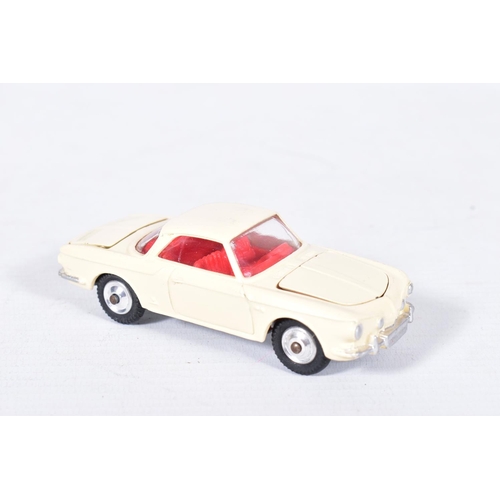 15 - THREE BOXED CORGI TOYS CARS, Volkswagen 1500 Karmann Ghia, No.239, cream body, red interior, complet... 