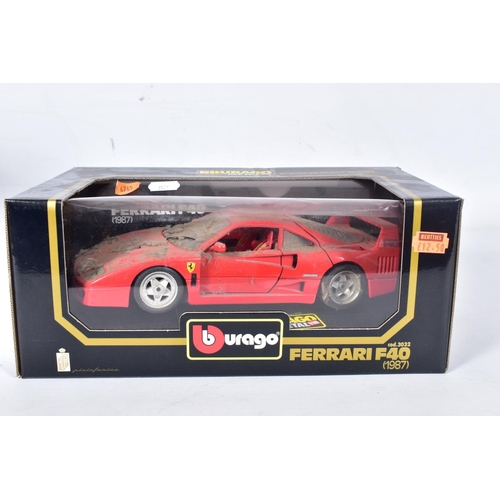 18 - SIX BOXED BBURAGO FERRARI SPORTS CAR MODELS, all 1/18 scale, to include constructed 250 Testa Rossa ... 