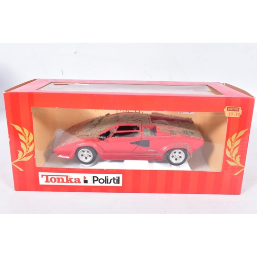 19 - EIGHT BOXED BBURAGO AND TONKA POLISTIL ITALIAN SPORTS CAR MODELS, all 1/18 scale, to include constru... 